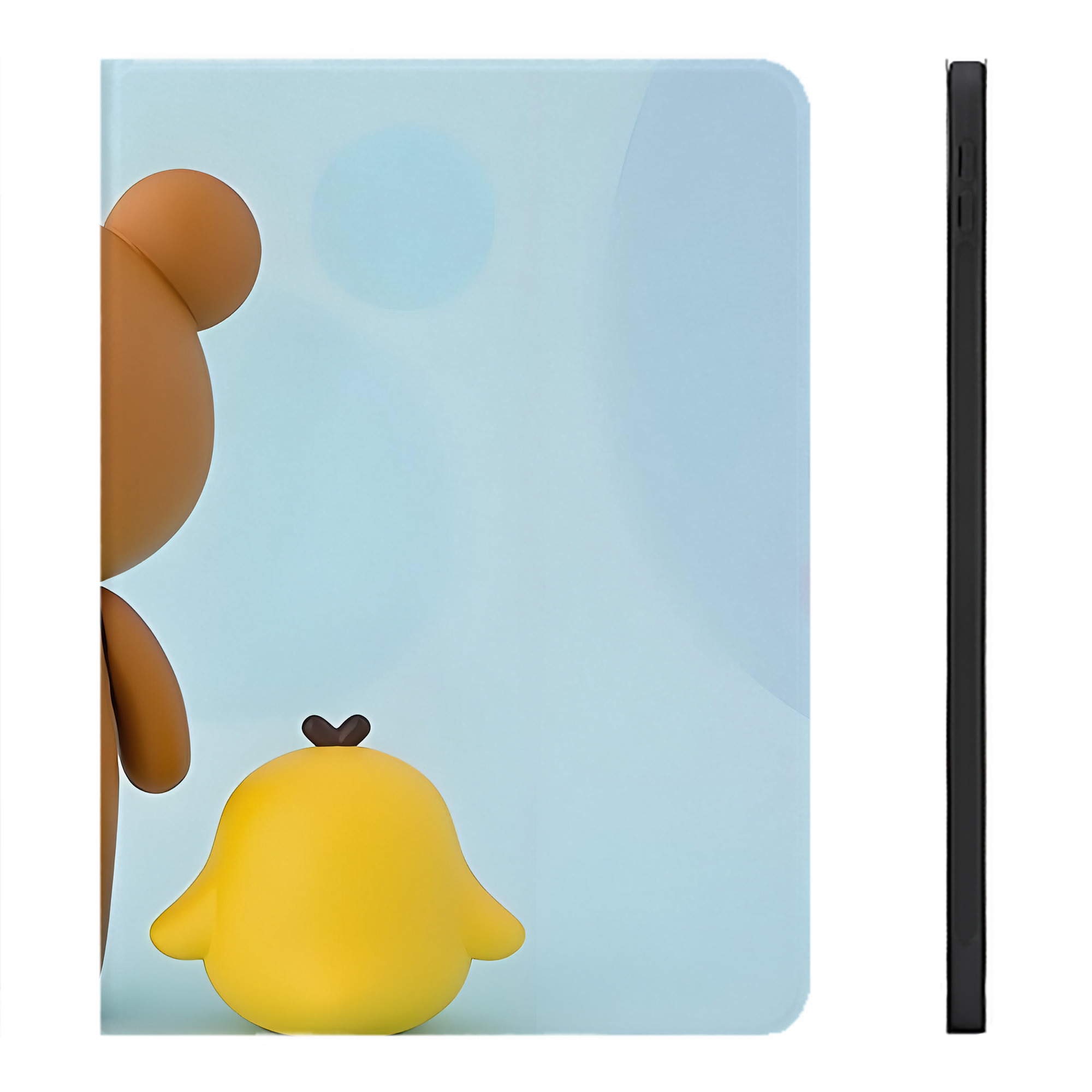 （画像用） リラックマ リラックマ キイロイトリ Rilakkuma Korilakkuma Kiiroitori IPadケース ペンホルダー付き ブックスタイルデザイン